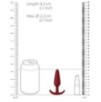 Plug en silicone Slim Butt 7.5 x 2cm Rouge