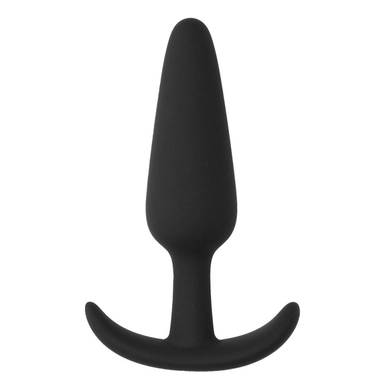 Plug en silicone Slim Butt 7.5 x 2cm Noir