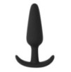 Plug en silicone Slim Butt 7.5 x 2cm Noir