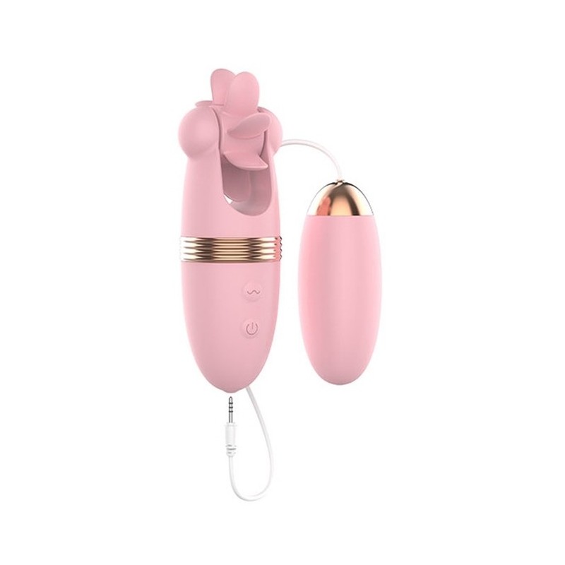 Stimulateur de clitoris rotatif Magic Roll 13cm Rose