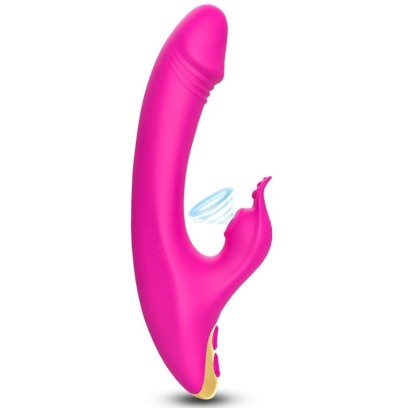 Vibro Rabbit à aspiration Amant Vibe 22cm Rose- Vibromasseurs Design en stock sur Fun et plaisirs