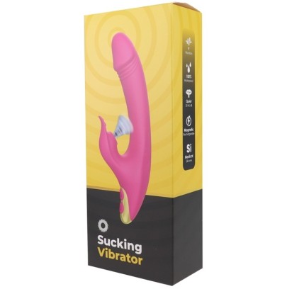 Vibro Rabbit à aspiration Amant Vibe 22cm Rose