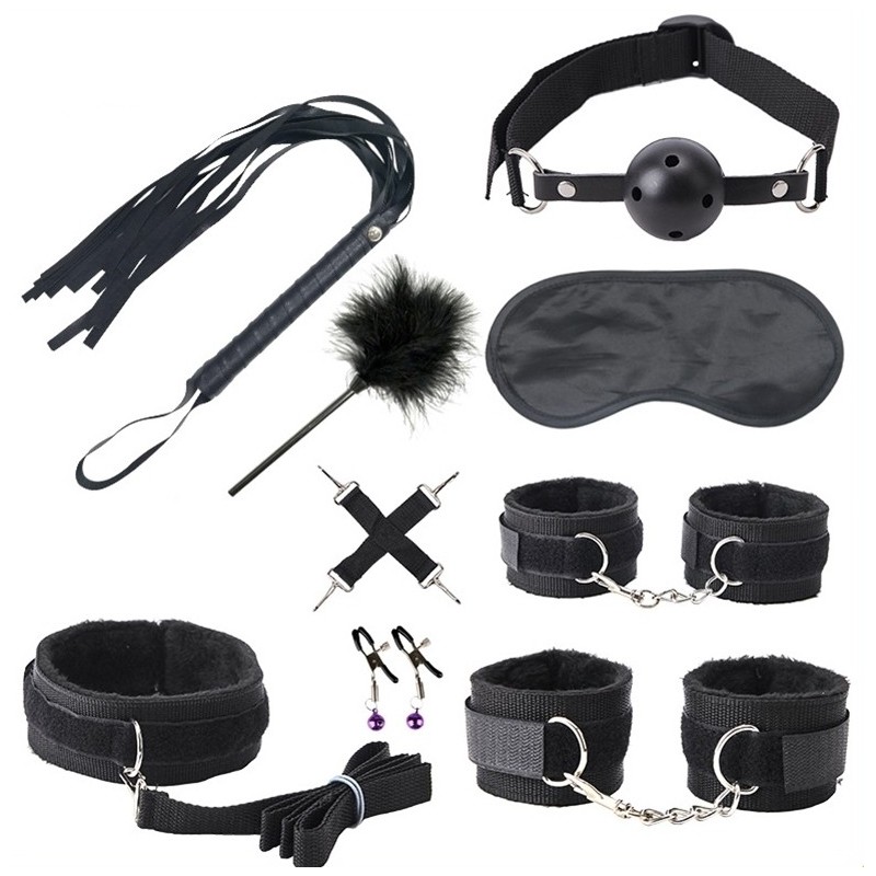 Kit Bondage Push 9 pièces Noir