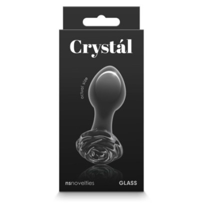 Plug en verre Crystal Rose 7 x 3.2cm Noir