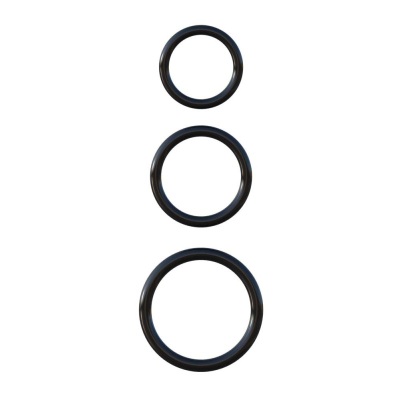 Lot de 3 cockrings Silicone C-Ringz