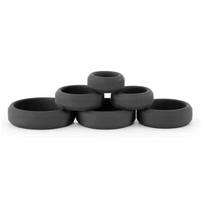 Lot de 6 cockrings silicone