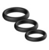 Lot de 3 cockring Silicone Set Ring Noirs