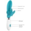 Vibro Rabbit Alexios 21cm Bleu