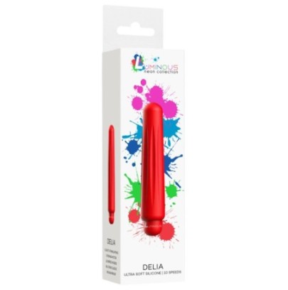 Mini Vibro Delia 12cm Rouge