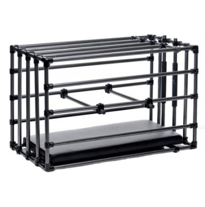 Cage en métal ajustable KENNEL PUPPY Noire- Playroom Donjon en stock sur Fun et plaisirs