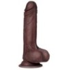 Gode réaliste Slidy Cock 12.5 x 3.8cm Marron