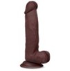 Gode réaliste Slidy Cock 15 x 4cm Marron