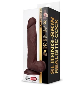 Gode réaliste Slidy Cock 15 x 4cm Marron