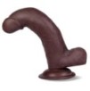 Gode réaliste Slidy Cock 15 x 4cm Marron