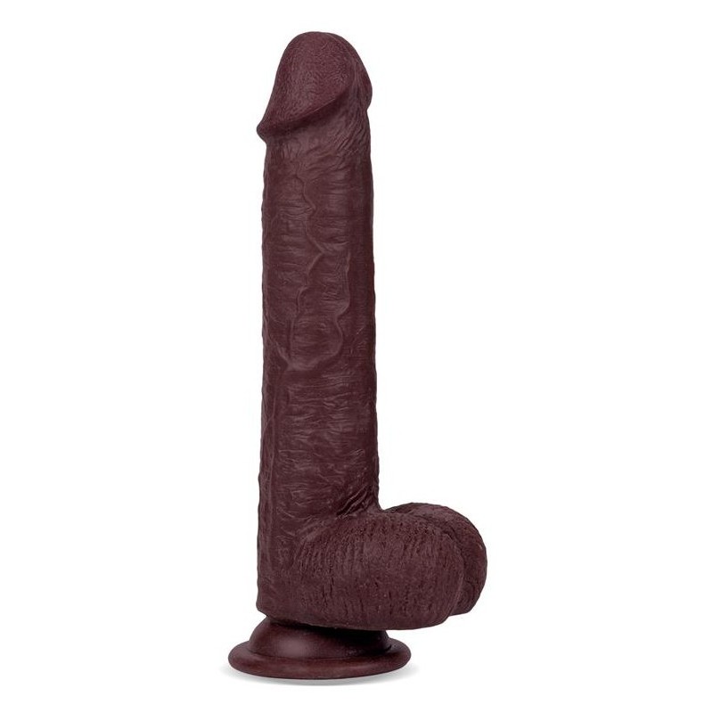 Gode réaliste Slidy Cock 17 x 4cm Marron