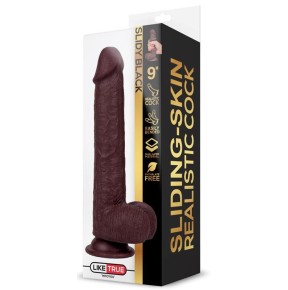 Gode réaliste Slidy Cock 17 x 4cm Marron