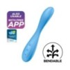 Vibro connecté G-SPOT FLEX 4+ Satisfyer 20cm Bleu