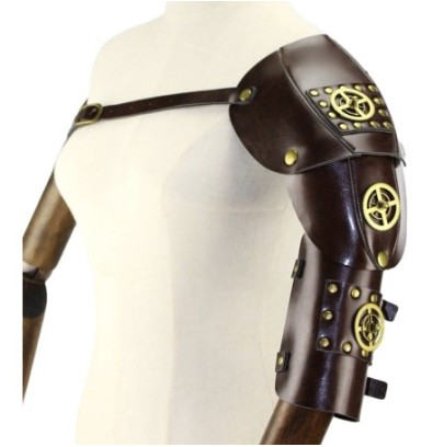 Bras-Armure Mechano Marron- Harnais Homme en stock sur Fun et plaisirs