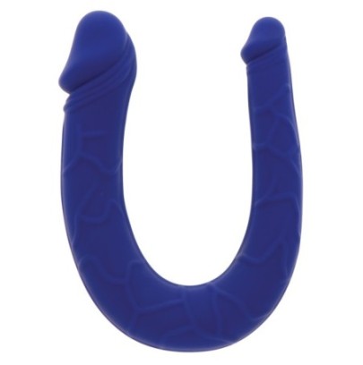 Mini Double gode U-Shape 11 x 3.1cm Bleu- Godes Doubles en stock sur Fun et plaisirs