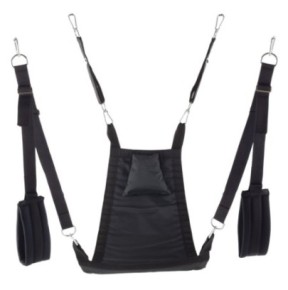 Sling en tissu Mykonos - Set complet -  4 Points Noir- Playroom Donjon en stock sur Fun et plaisirs