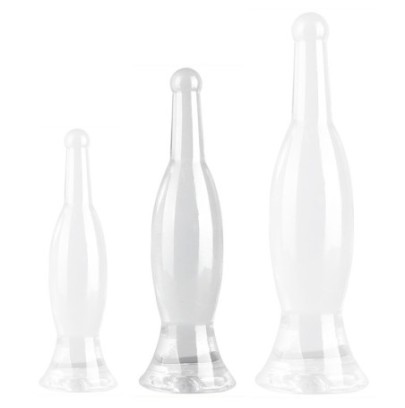 Plug transparent Bottle M 22 x 5.5cm- Plugs M/L - Largeur + de 3 cm en stock sur Fun et plaisirs