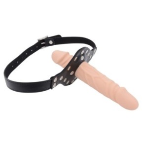 Bâillon Pénis Double Cock M 13 x 3.3cm- Baillons BDSM en stock sur Fun et plaisirs