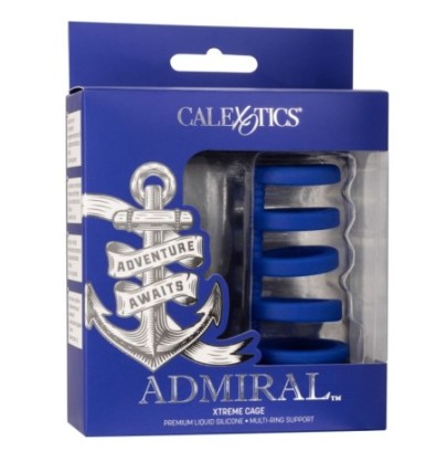 Gaine de pénis 5 Cockrings Xtreme Cage Admiral 9cm