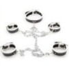 Set de restriction Collier et menottes Noir-Blanc