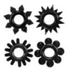 Lot de 4 Cockrings souples Ring Stars Noirs