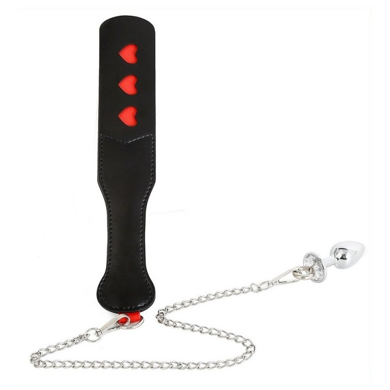 Paddle avec Chaîne et Plug Spank plug 30cm