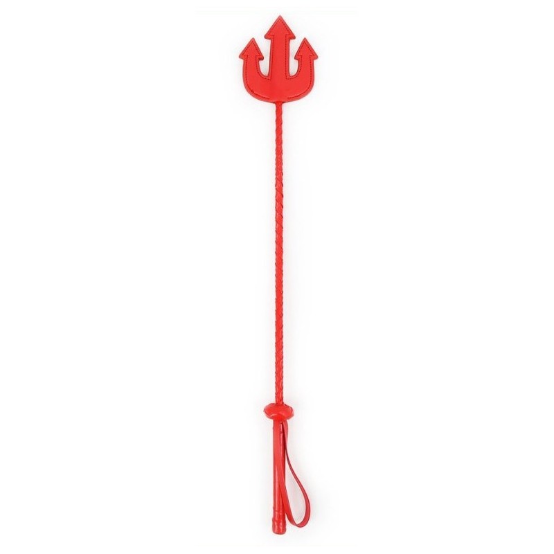 Cravache Trident 65cm Rouge