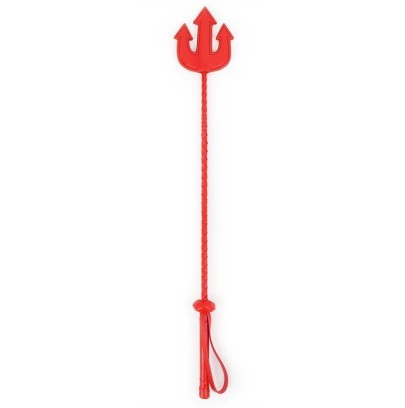 Cravache Trident 65cm Rouge- Fouets