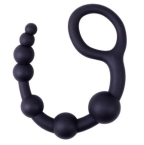 Boules anales U Shape Black Mont 30 x 4.5cm- Chapelets en stock sur Fun et plaisirs