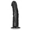 Gode Ventouse Curved RealRock 20 x 4.6cm Noir