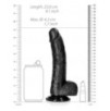 Gode Curved RealCock 17 x 4.3cm Noir