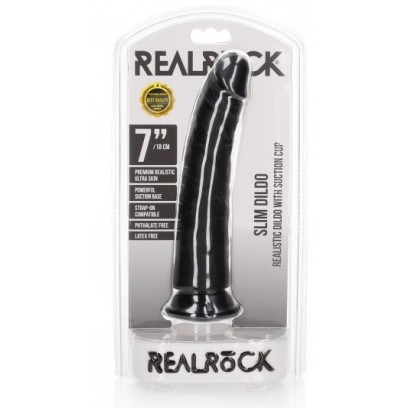 Gode Slim Dildo 18 x 4.2cm Noir