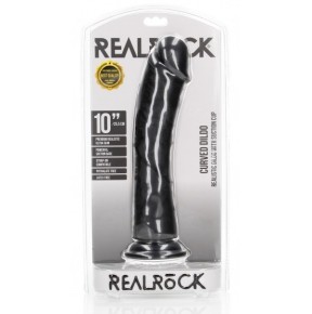 Gode Mega Curved RealRock 25 x 5.6cm Noir