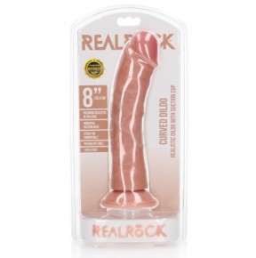 Gode réaliste Ventouse Curved RealRock 20 x 4.6cm