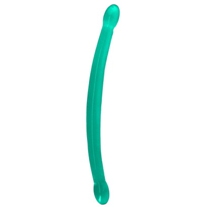 Double gode Crystal RealRock 42 x 3.2cm Vert- Godes Doubles en stock sur Fun et plaisirs