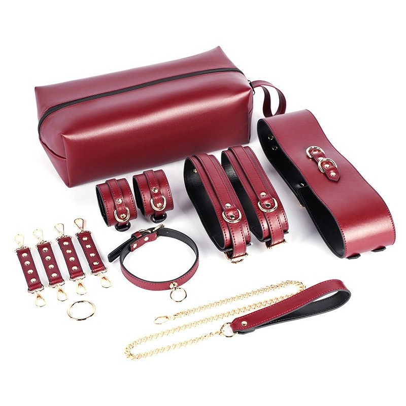 Set BDSM 6 pièces Rouge foncé