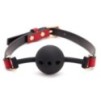 Bâillon Boule Liny Thin Noir-Rouge