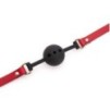 Bâillon Boule Liny Thin Noir-Rouge