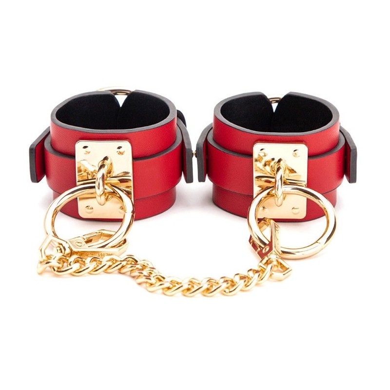 Menottes de poignets Goldy Cuff Rouge-Noir