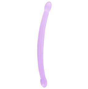 Double Gode Crystal RealRock 42 x 3.5cm Violet- Godes Doubles en stock sur Fun et plaisirs