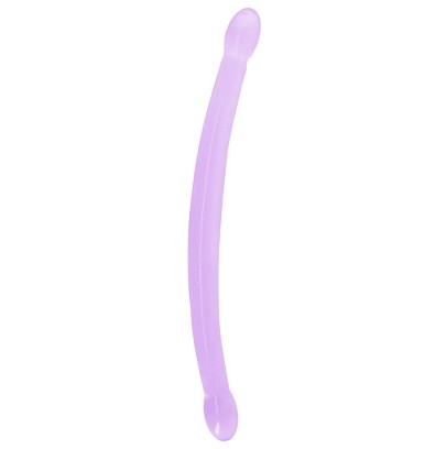 Double Gode Crystal RealRock 42 x 3.5cm Violet- Godes Doubles en stock sur Fun et plaisirs