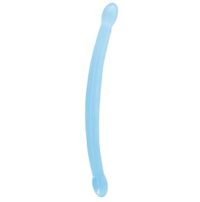 Double Gode Crystal RealRock 42 x 3.5cm Bleu- Godes Doubles en stock sur Fun et plaisirs