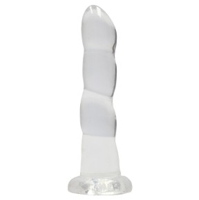 Gode Twist Crystal RealRock 16 x 4cm Transparent- GODE TRANSPARENT en stock sur Fun et plaisirs