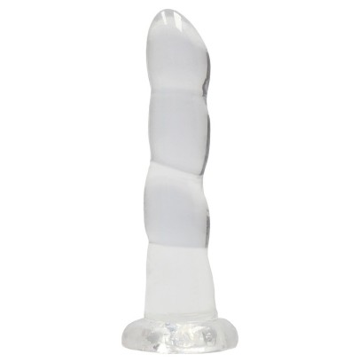 Gode Twist Crystal RealRock 16 x 4cm Transparent- GODE TRANSPARENT en stock sur Fun et plaisirs