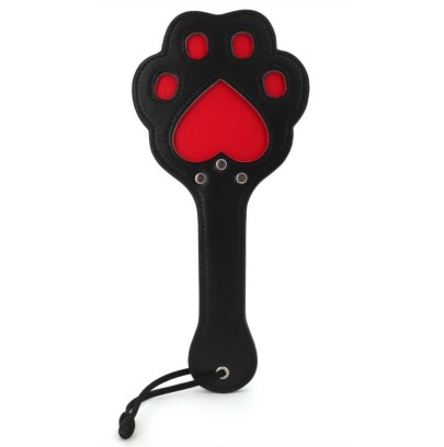 Paddle Patte 28 x 13cm Noir-Rouge- Fouets