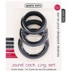 Set de 3 cockrings noirs en silicone